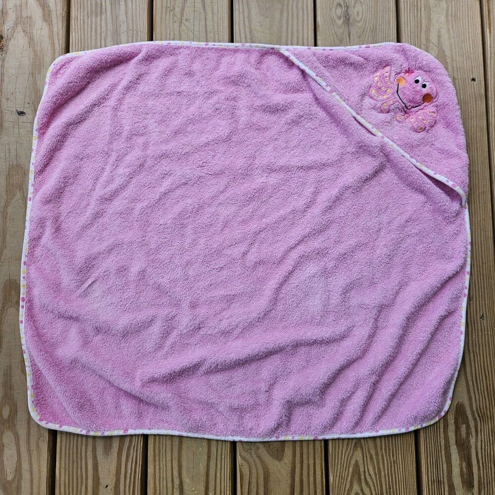 Koala Baby Cotton Pink Octopus Embroidered Hooded Bath Towel